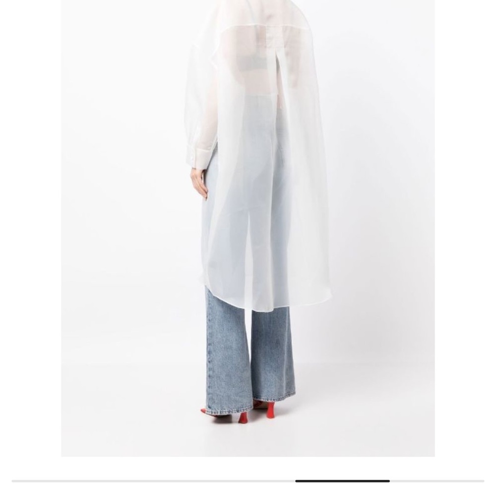 Cynthia Rowley sheer shirt dress OS